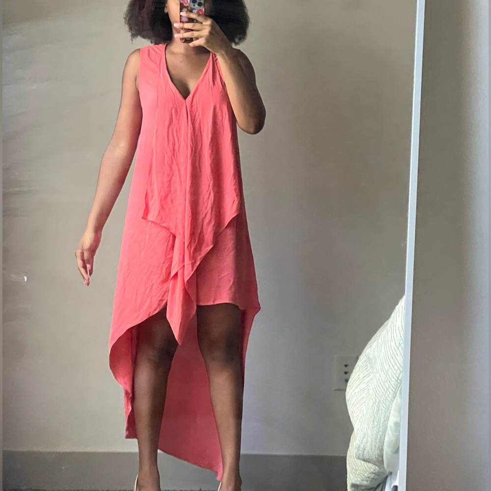 BCBGMaxAzria Coral High Low Dress